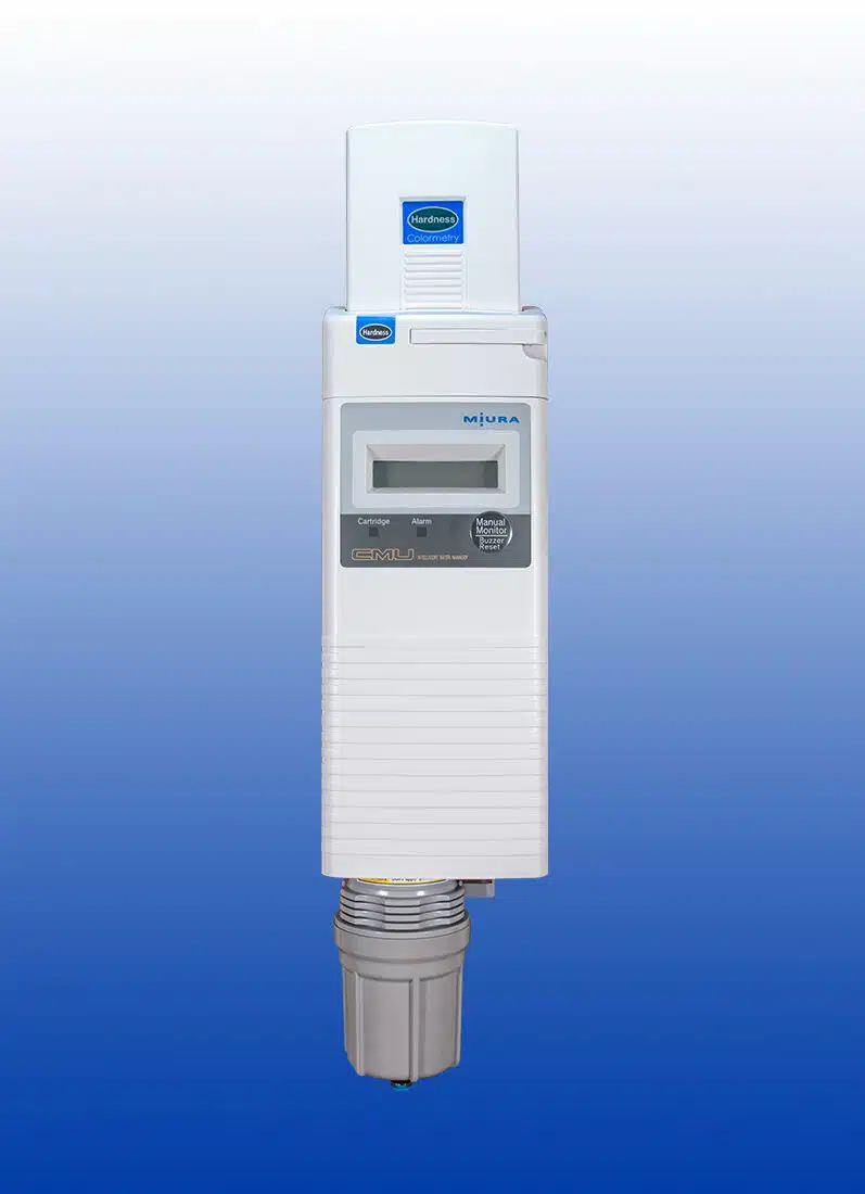 Prevent water hardness damage to your boiler with Miura’s Colormetry Hardness Detection System.